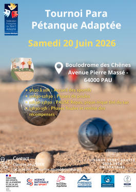 Para Pétanque Adaptée - Pau